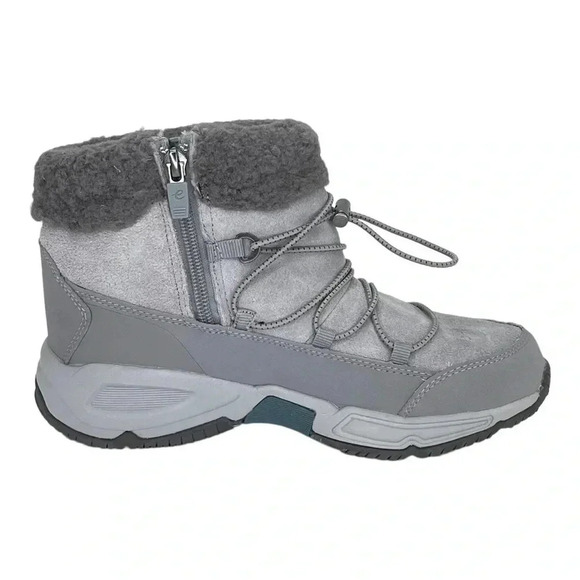 Easy Spirit Voyage Grey Leather Insulated Womens Ankle Boots Size 6M - Picture 3 of 11